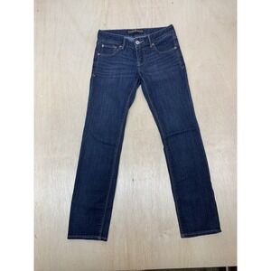 Express Denim Jeans Women Size 0S Dark Blue 5-Pocket Skinny Ankle Mid‎ Rise